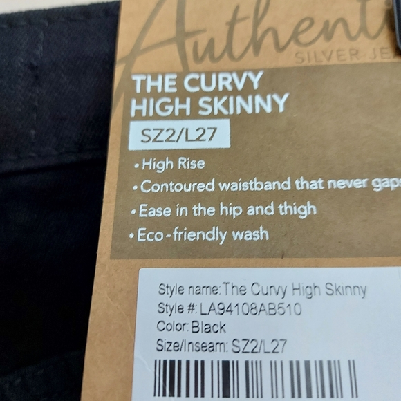 Silver Jeans Curvy High Rise Skinny Jeans for Women in Black - Picture 11 of 12